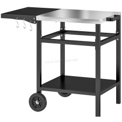 Carucior portabil pentru gratar Outsunny 846-156V00BK (Black)
