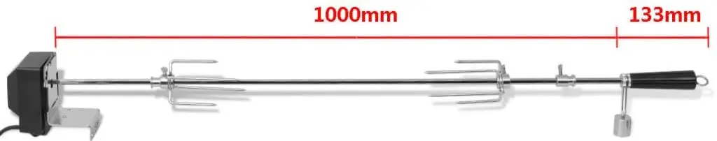 Rotisor electric pentru gratar VidaXL 42249 (Silver/Black)