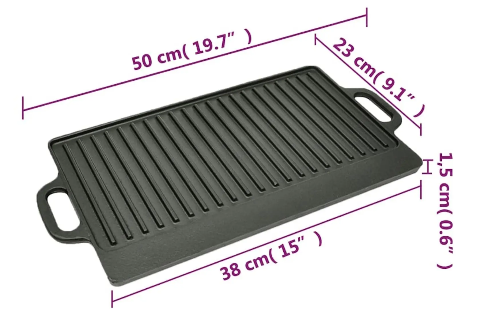 Tava pentru grill VidaXL 50126 (Black)