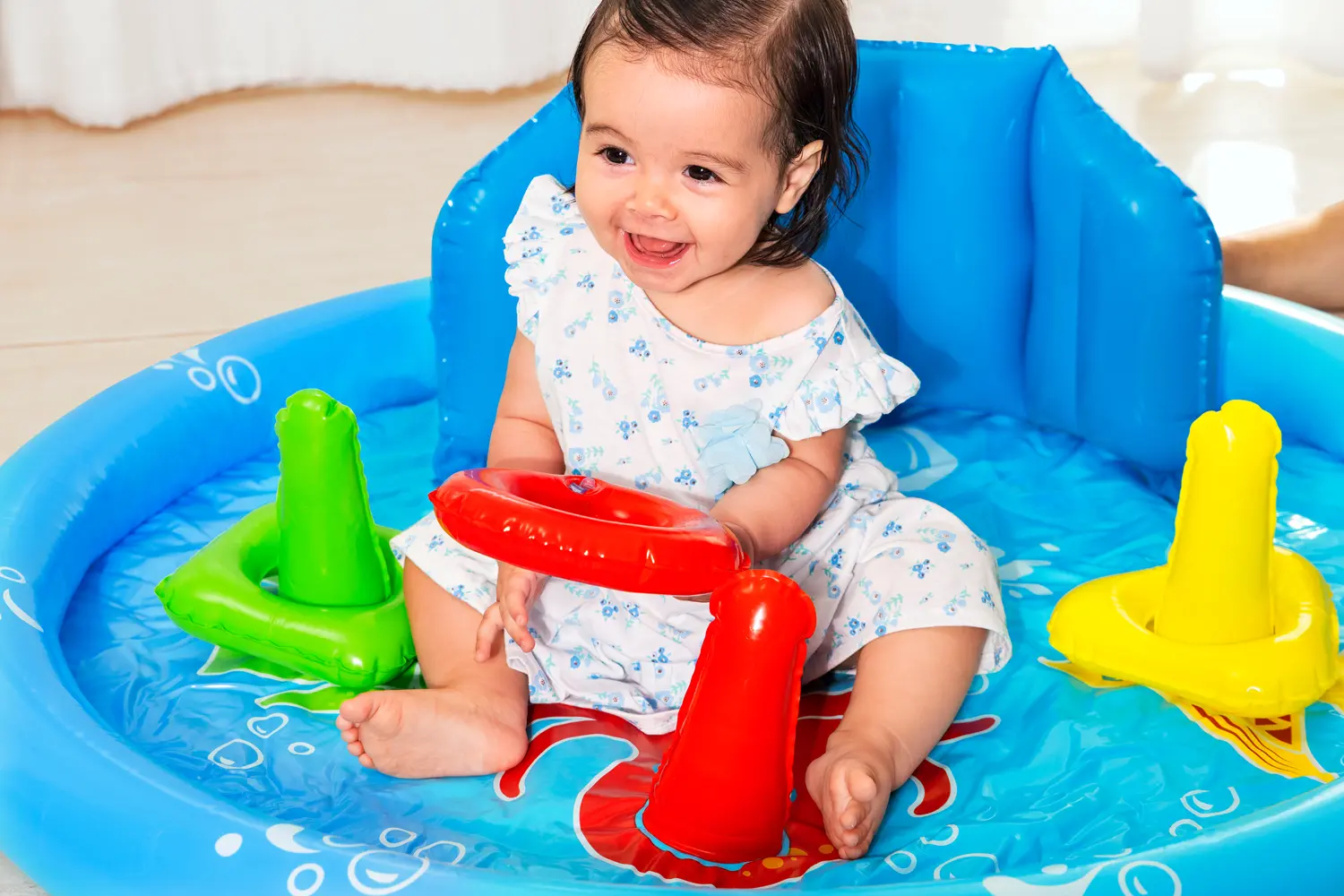 Детский надувной бассейн Bestway 52568BW (BlueYellow)