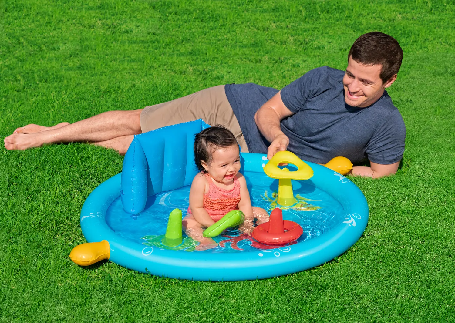 Детский надувной бассейн Bestway 52568BW (BlueYellow)