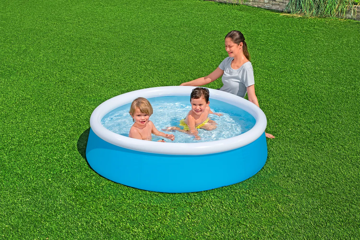 Piscina gonflabila pentru copii Bestway Fast Set 57241BW (Blue)