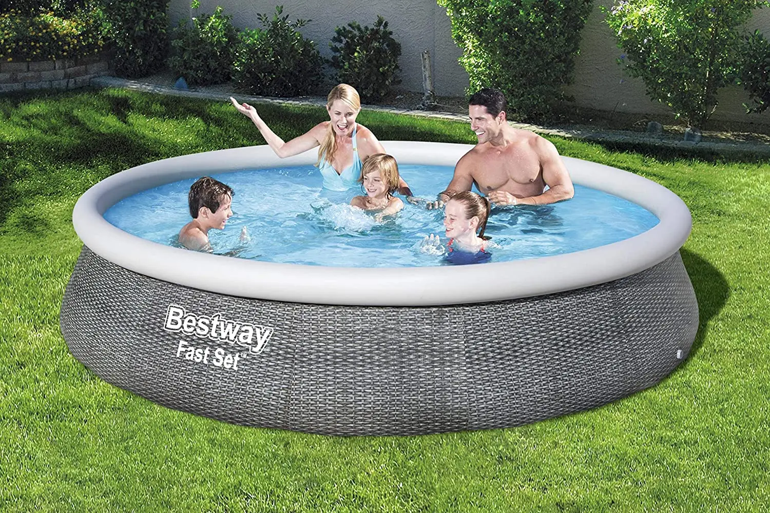 Piscina gonflabila Bestway Fast Set 57445 BW (Grey)