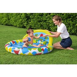 Надувной игровой центр-бассейн Bestway 52378 (White/Blue) Thumb