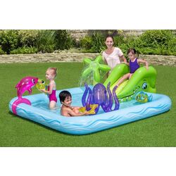 Надувной игровой центр-бассейн Bestway Aquarium 53052 (Blue) Thumb