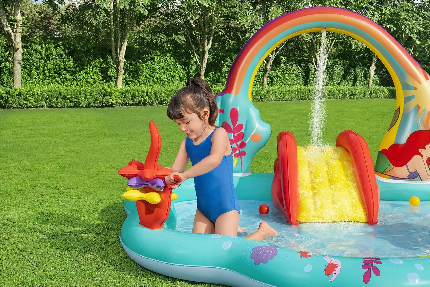 Piscina-centru de joaca gonflabil Bestway Disney Little Mermaid 91097BW (Multicolour) - 7