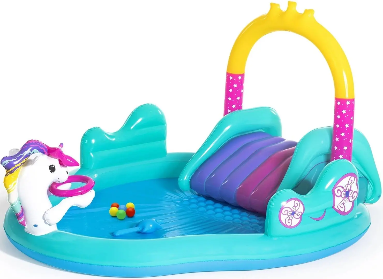Надувной игровой центр-бассейн Bestway Magic Unicorn 53097 BW (Multicolore)