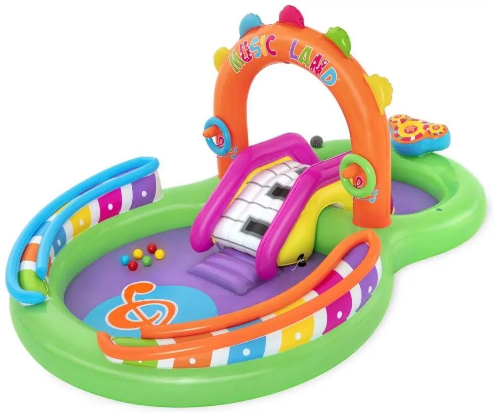 Piscina-centru de joaca gonflabil Bestway Music 53117 (Green/Purple)