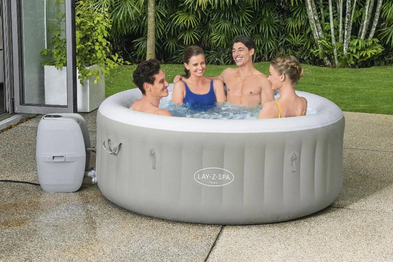 Jacuzzi Bestway Lay-Z-Spa Tahiti AirJet 60007BW (Grey)