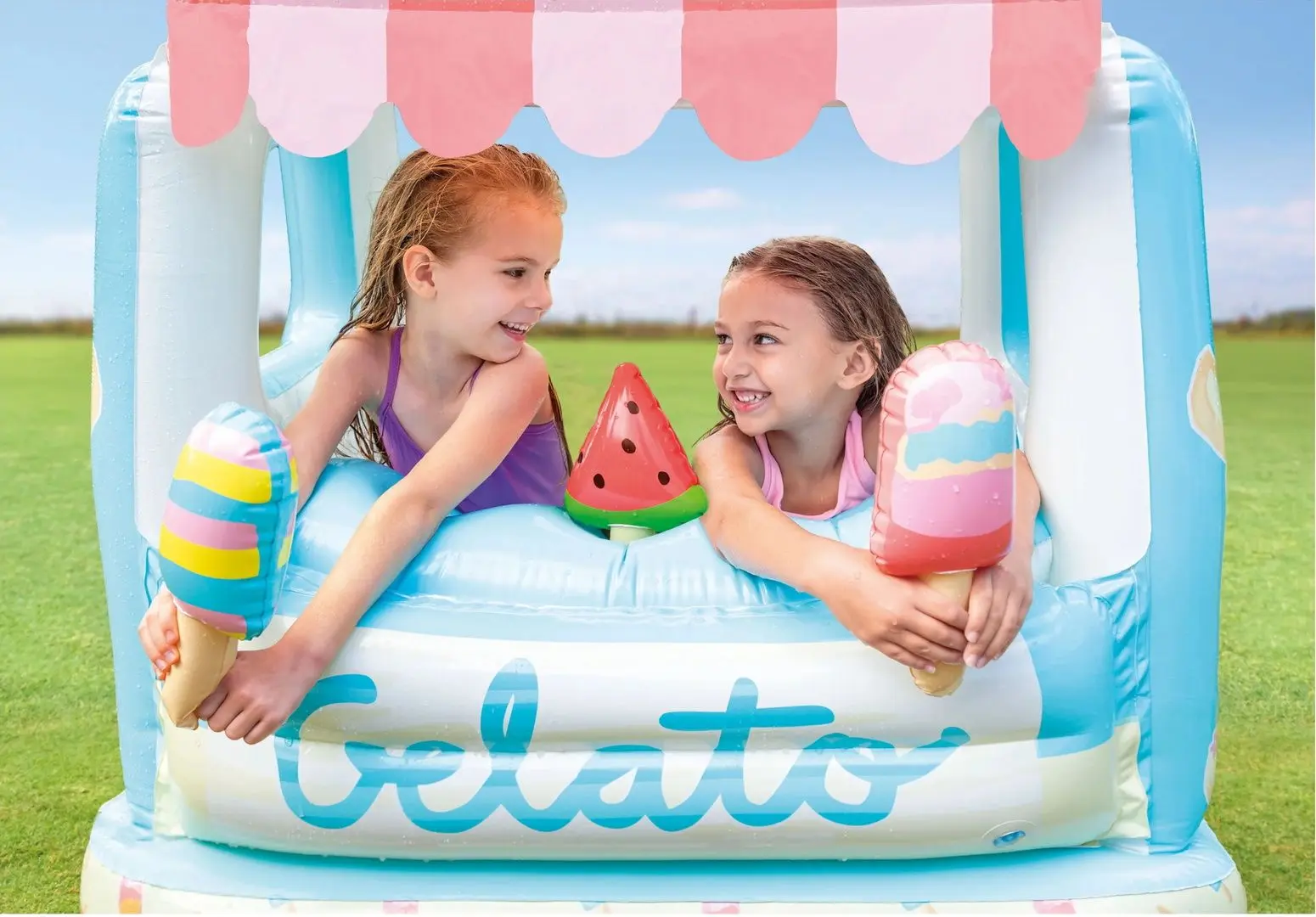 Piscina-centru de joacă Intex Ice Cream 48672 (Blue) - 4
