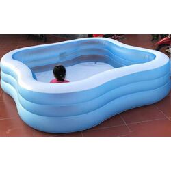 Детский надувной бассейн Intex Beach Wave 57495 (Blue/White) Thumb