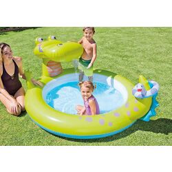 Детский надувной бассейн Intex Crocodile 57431 (Green/Blue) Thumb