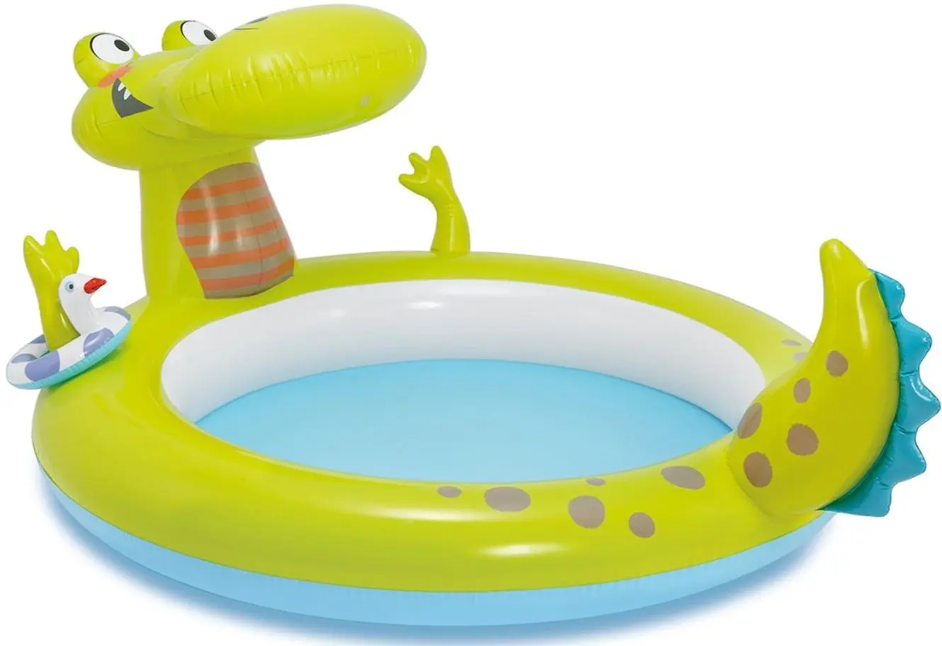 Детский надувной бассейн Intex Crocodile 57431 (Green/Blue)