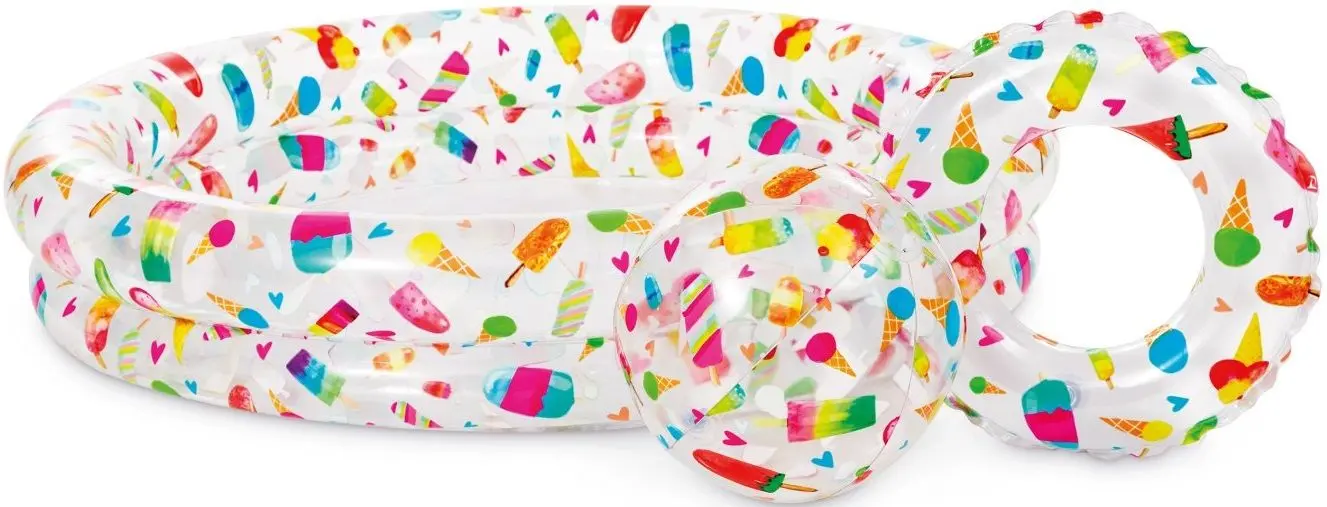 Детский надувной бассейн Intex Fruits 59460 (Blue)