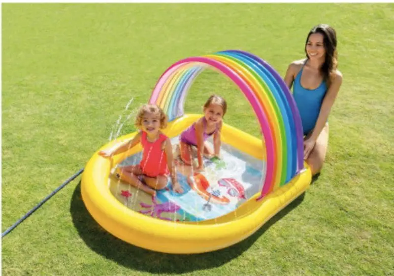Детский надувной бассейн Intex Rainbow (Yellow) - 3