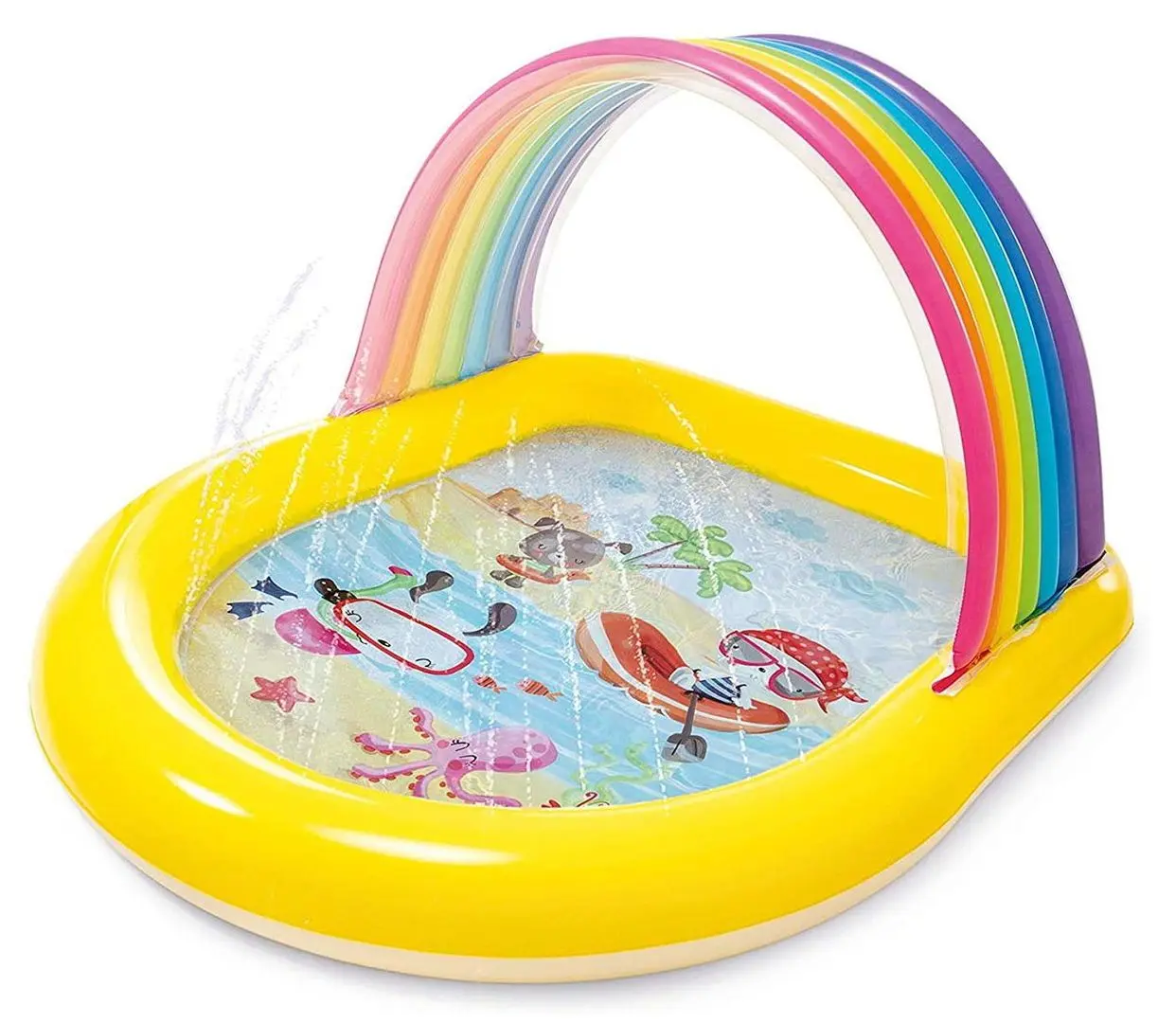 Детский надувной бассейн Intex Rainbow (Yellow)