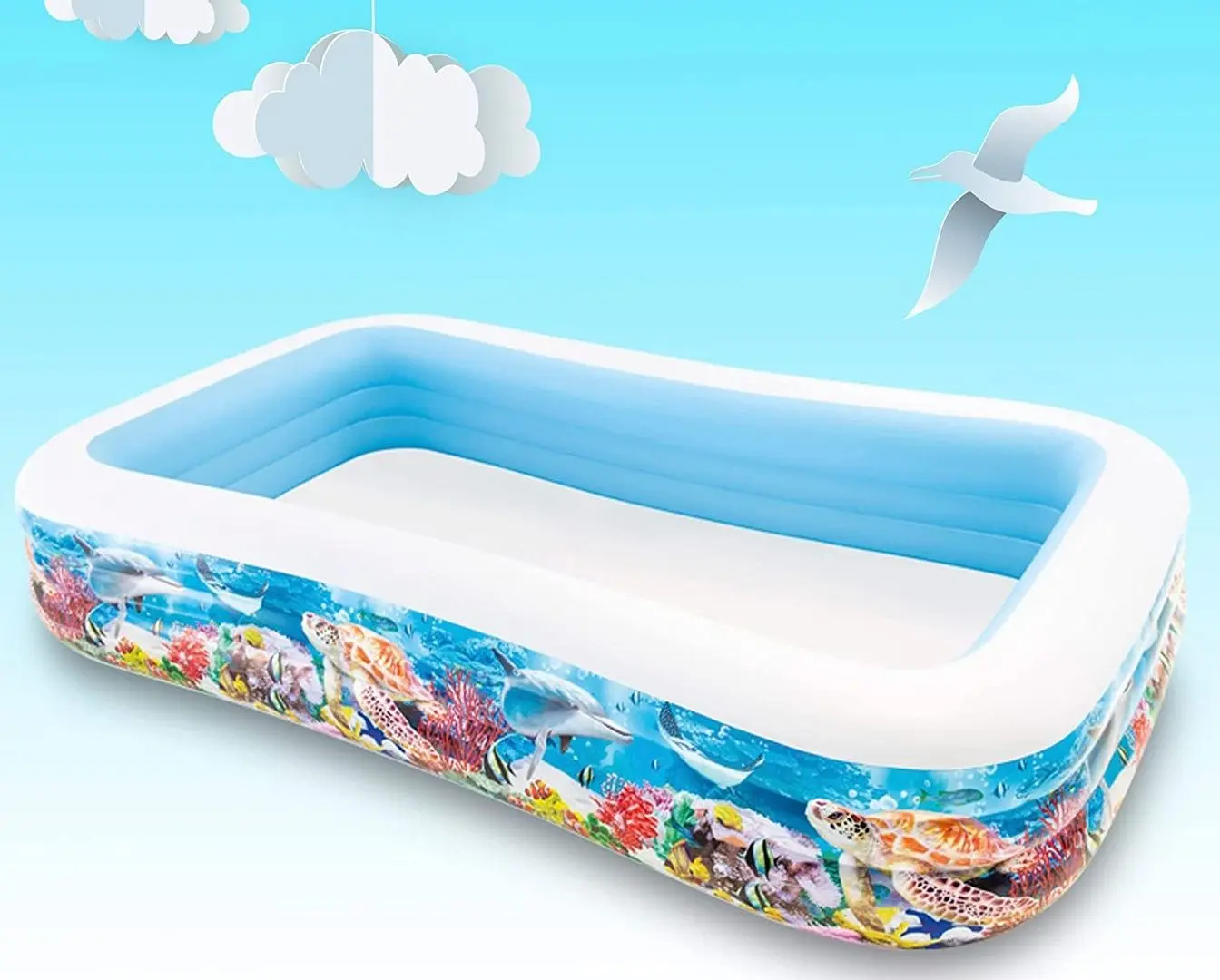 Piscina gonflabila pentru copii Intex Tropical Reef 58485 (White/Blue)