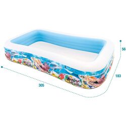 Piscina gonflabila pentru copii Intex Tropical Reef 58485 (White/Blue) Thumb