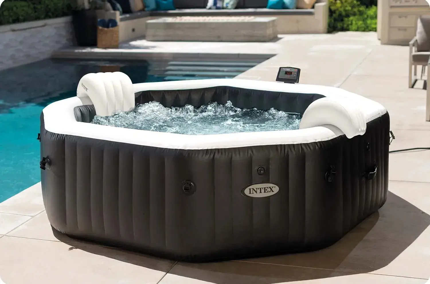 Надувное СПА джакузи Intex 28458-Z (Black/White) - 7