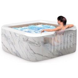 Jacuzzi SPA gonflabil Intex Calacatta Dual Zone Deluxe 28464 (White/Brown) Thumb