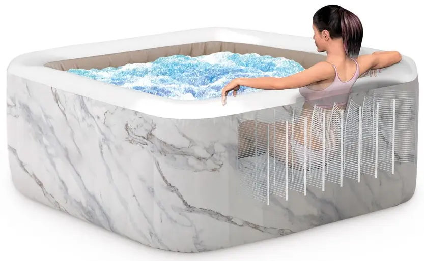 Jacuzzi SPA gonflabil Intex Calacatta Dual Zone Deluxe 28464 (White/Brown) - 7