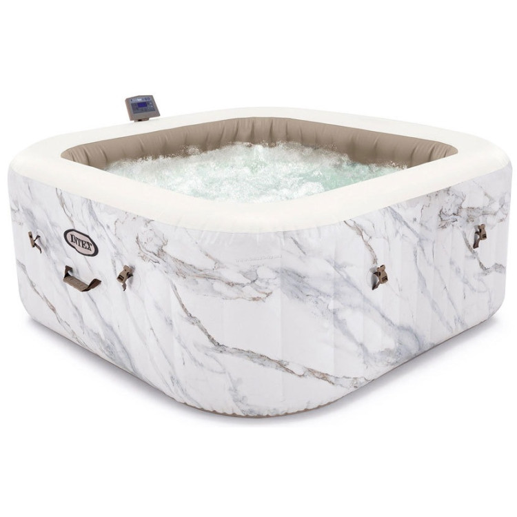 Jacuzzi SPA gonflabil Intex Calacatta Dual Zone Deluxe 28464 (White/Brown)