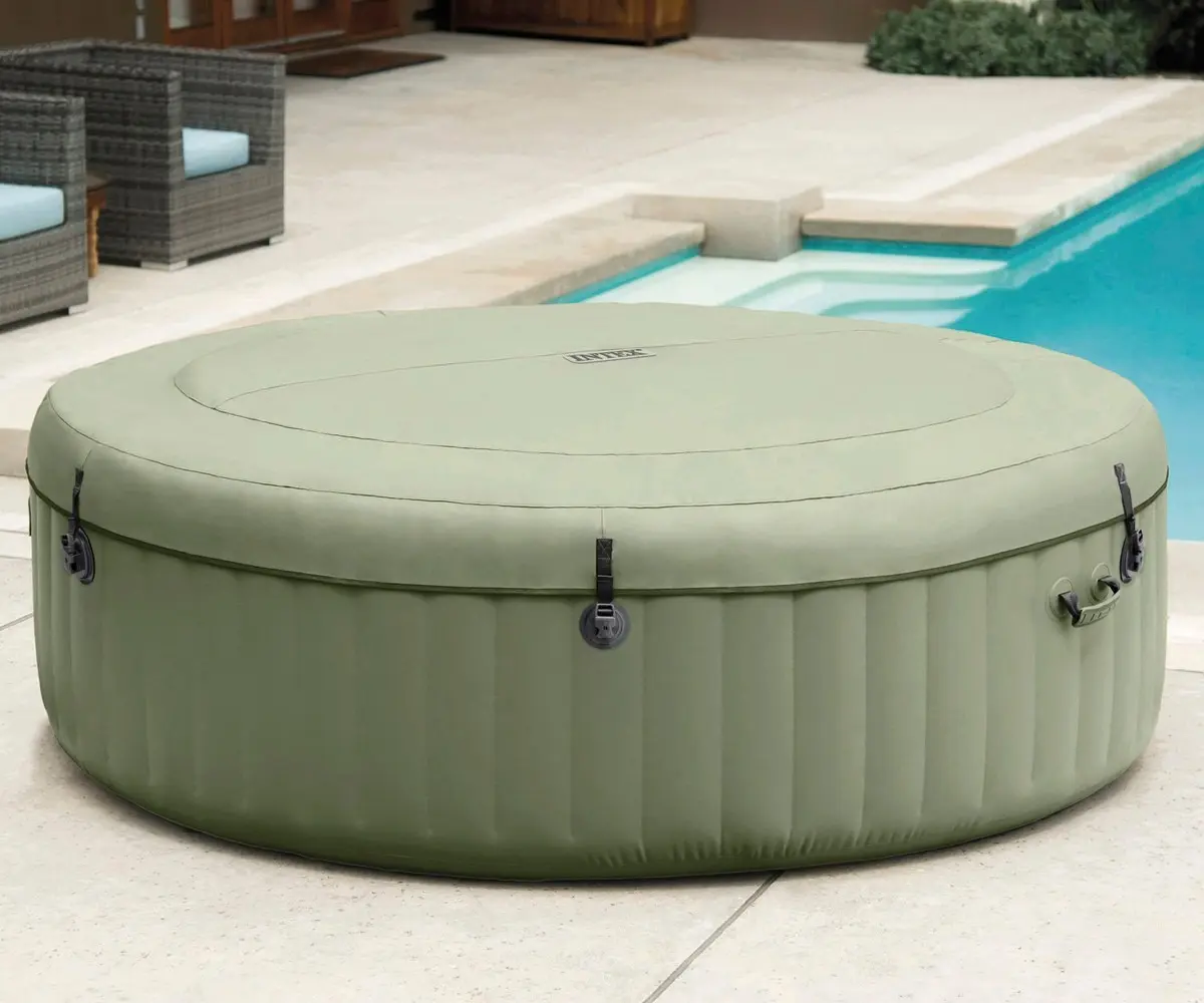 Надувное СПА джакузи Intex PureSpa Bubble Massage 28426 (Olive) - 2