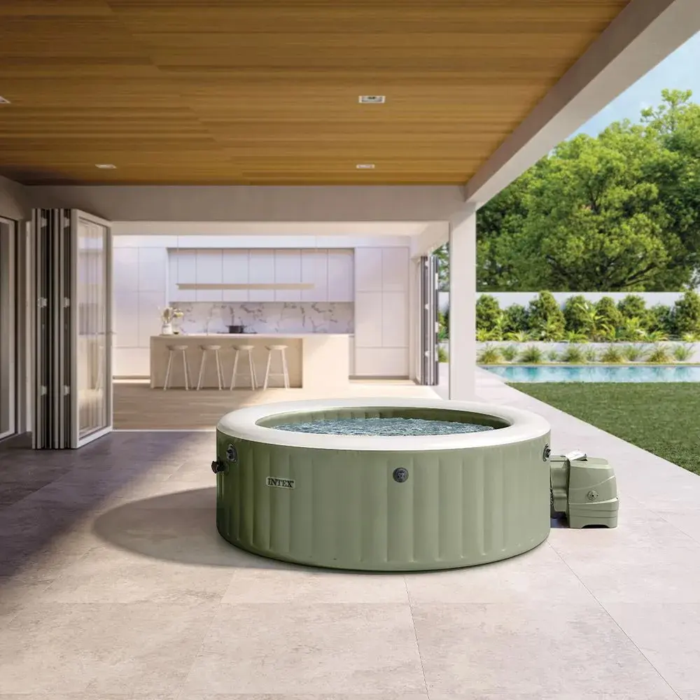 Надувное СПА джакузи Intex PureSpa Bubble Massage 28426 (Olive) - 9