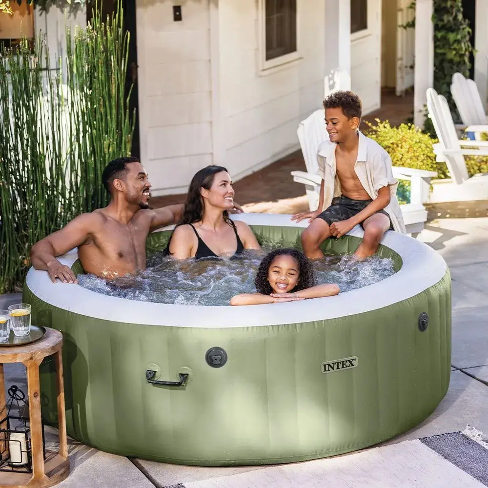 Надувное СПА джакузи Intex PureSpa Bubble Massage 28426 (Olive) - 10