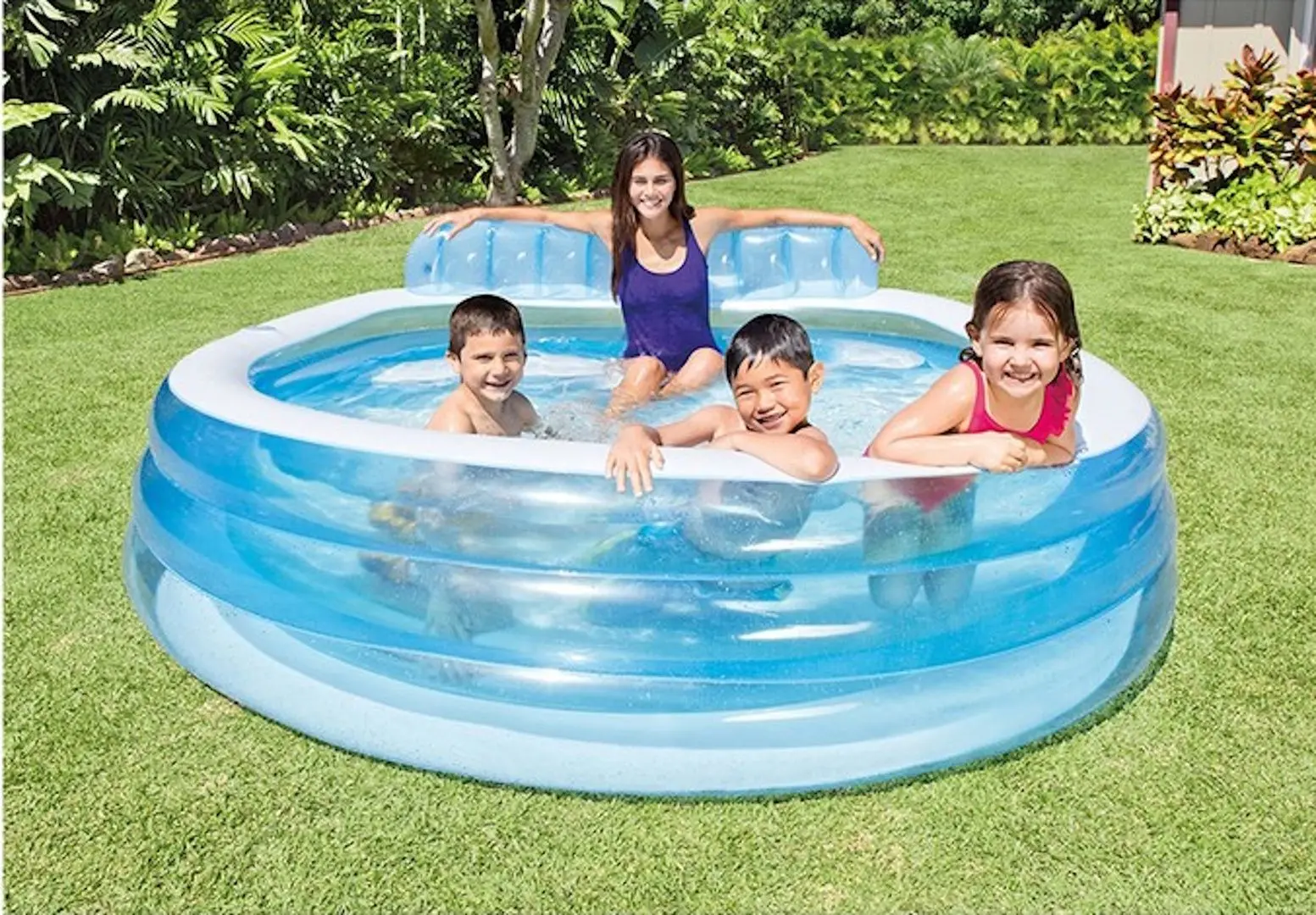 Piscina gonflabila Intex Family Lounge 57190 (Blue/White)