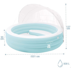 Piscină gonflabilă Intex Swim Center Canopy Lounge 57195 (Blue/White) Thumb