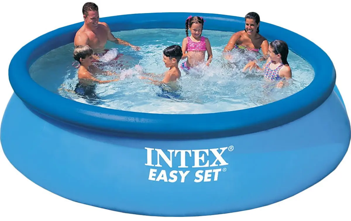 Piscina gonflabila cu acoperire Intex Easy Set 28130 + 28022 (Blue)