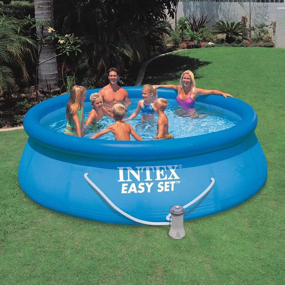 Piscina gonflabila cu acoperire Intex Easy Set 28130 + 28022 (Blue)
