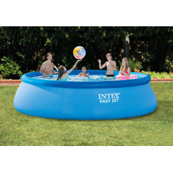 Надувной бассейн с тентом Intex Easy Set 28143 + 28026 (Blue) Thumb