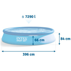 Надувной бассейн с тентом Intex Easy Set 28143 + 28026 (Blue) Thumb