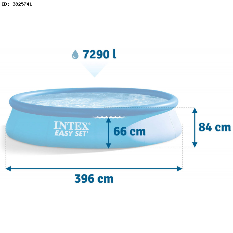 Надувной бассейн с тентом Intex Easy Set 28143 + 28026 (Blue)