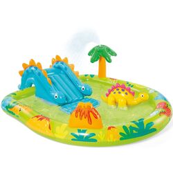 Piscina-centru de joaca gonflabil Intex Dinoland 57166 (Green/Blue)