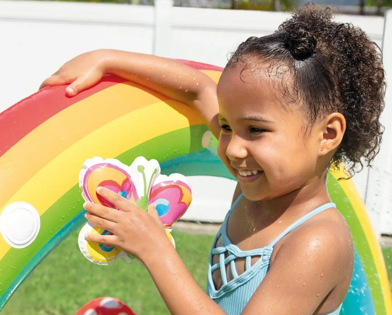 Надувной игровой центр-бассейн Intex My garden 57154 (Green)