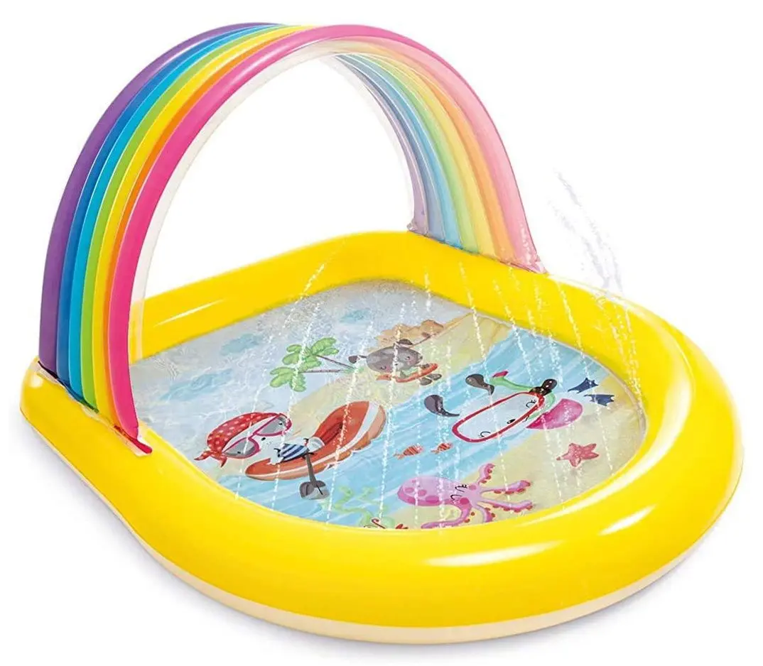 Piscina-centru de joacă gonflabil Intex Rainbow Arch Spray 57156