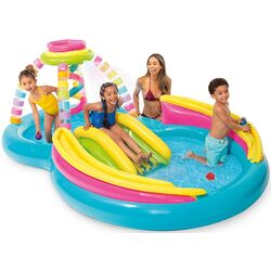 Piscina-centru de joaca gonflabil Intex Rainbow Slide 56137 (Blue) Thumb