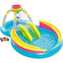 Piscina-centru de joaca gonflabil Intex Rainbow Slide 56137 (Blue)