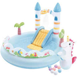 Piscina-centru de joaca gonflabil Intex Unicorn Castle 56148 (Multicolour)