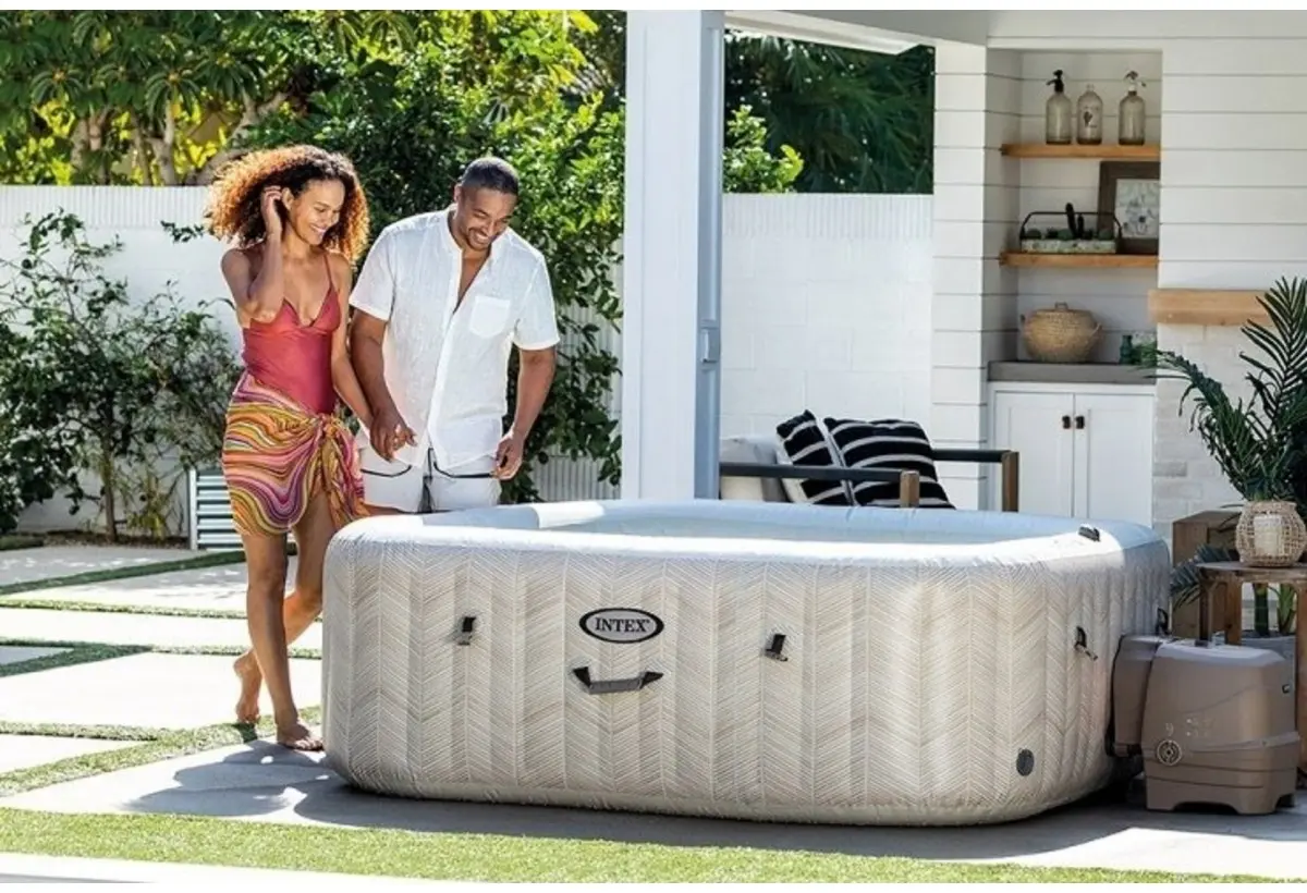 Jacuzzi SPA Intex Chevron Deluxe Square Bubble 28446 (Beige)