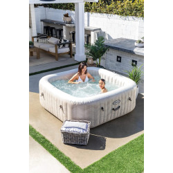 Jacuzzi SPA Intex Chevron Deluxe Square Bubble 28472 (Beige) Thumb