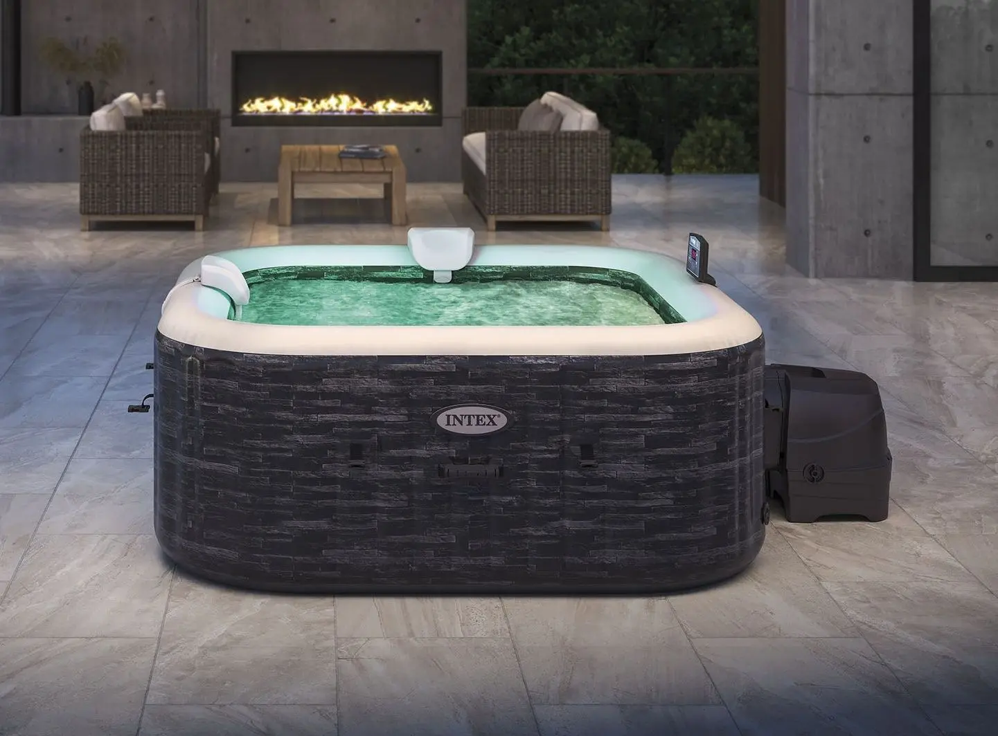 Надувной СПА джакузи Intex Greystone Deluxe 28452 (Grey) - 2