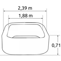 Надувной СПА джакузи Intex Greystone Deluxe 28452 (Grey) Thumb