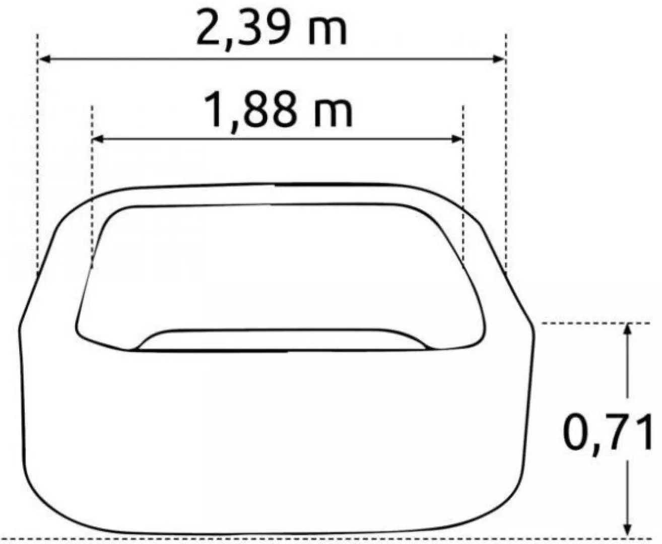 Надувной СПА джакузи Intex Greystone Deluxe 28452 (Grey) - 9