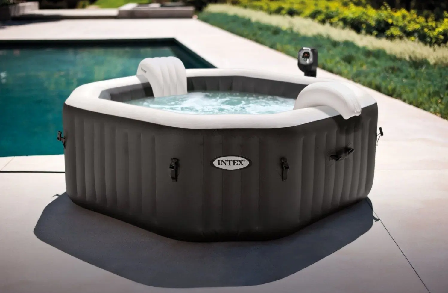 Jacuzzi SPA Intex Jet And Bubble Deluxe 28462 (Black)