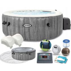 Jacuzzi SPA Intex PureSpa Bubble Therapy GreyWood Deluxe 28440 Thumb