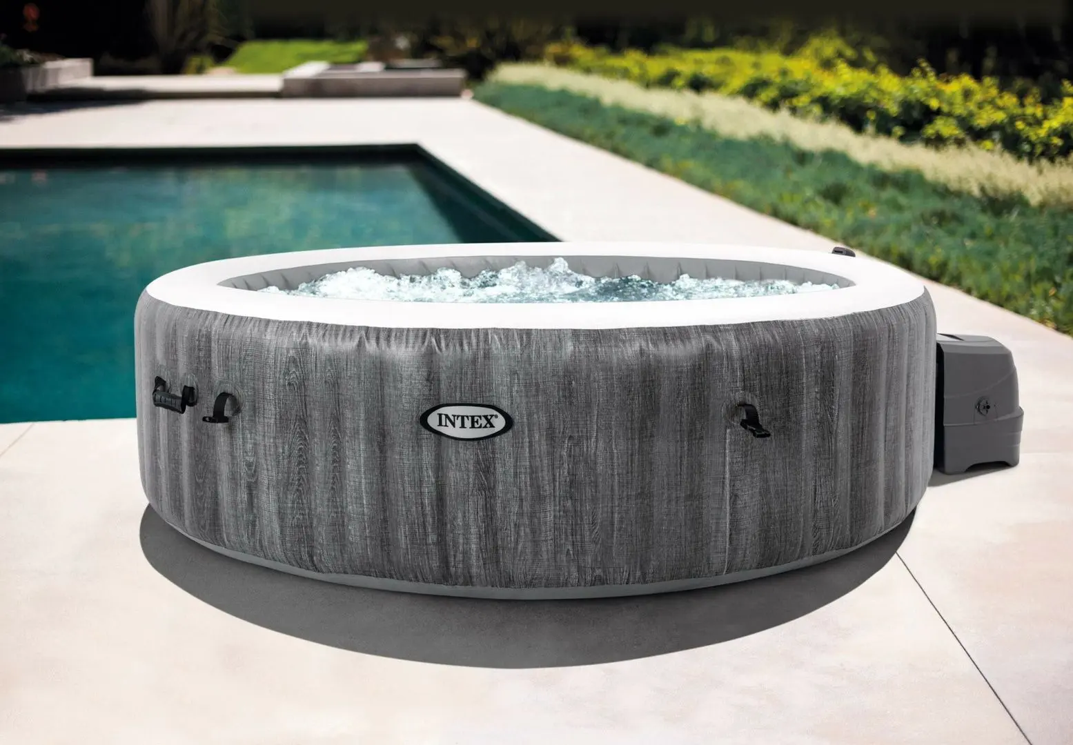 Jacuzzi SPA Intex PureSpa Bubble Therapy GreyWood Deluxe 28440